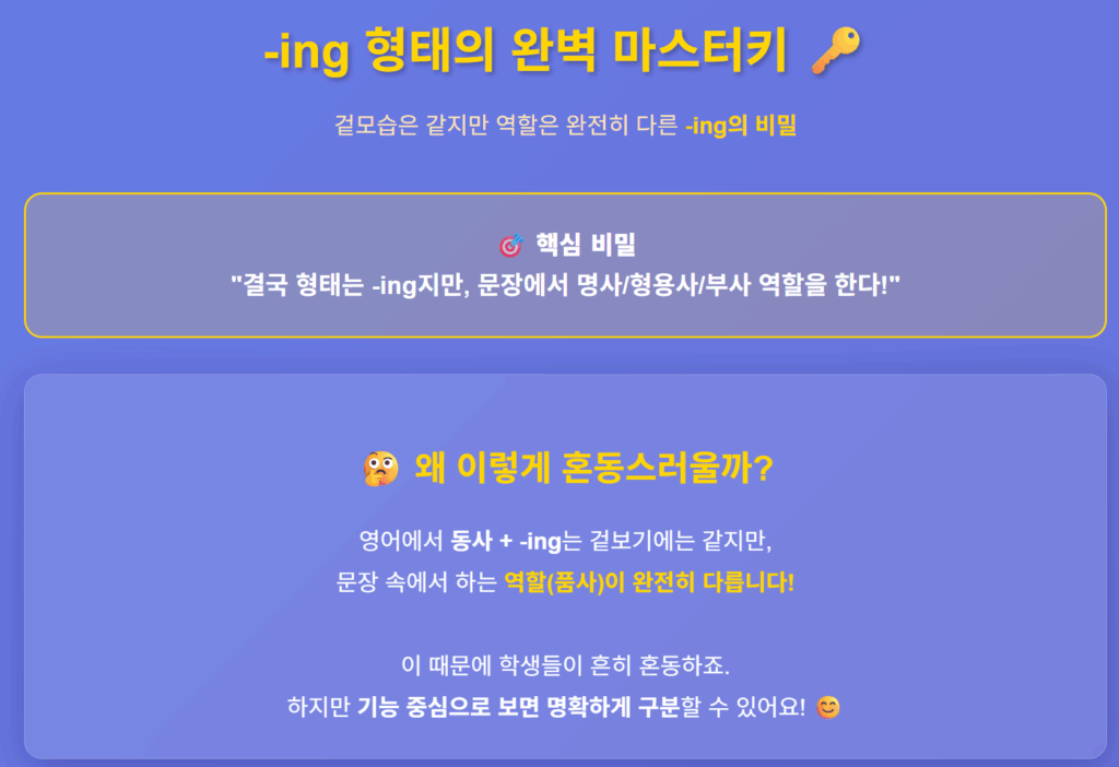 영어 독해 잘하는 법 ⑤ 헷갈리는 -ing 정복하기｜동명사 vs 현재분사 완벽 구분법